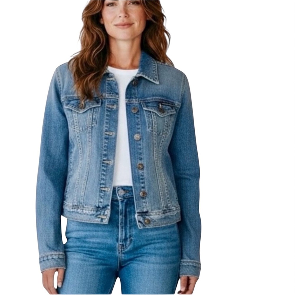 Calvin Klein Jeans Light Wash Denim Jacket Women XS 100% Cotton #413